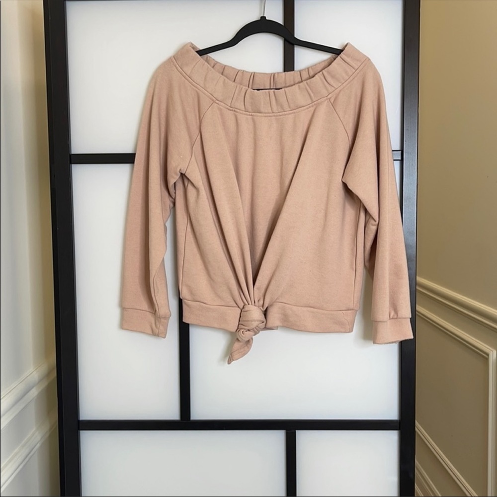 Pink off the shoulder sweater